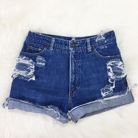 Calvin Klein Pants - VTG Calvin Klein Cut Off Distressed Jean Shorts